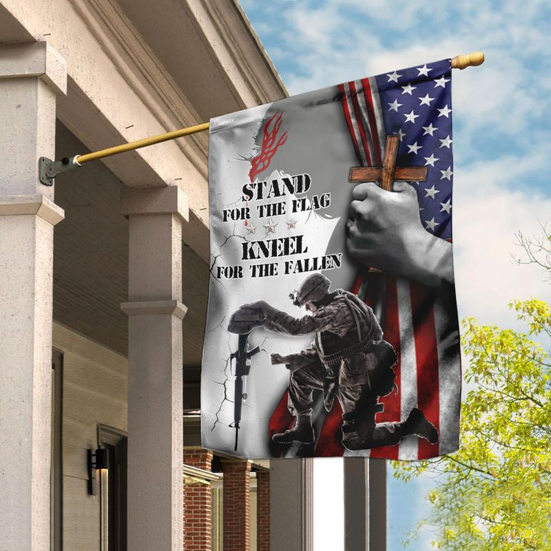 STAND FOR THE FLAG, KNEEL FOR THE FALLEN - FLAG 024 , Gifts for veterans
