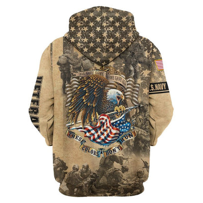 Premium Unique Veteran Zip Hoodie - Navy Veteran , Gifts for veterans