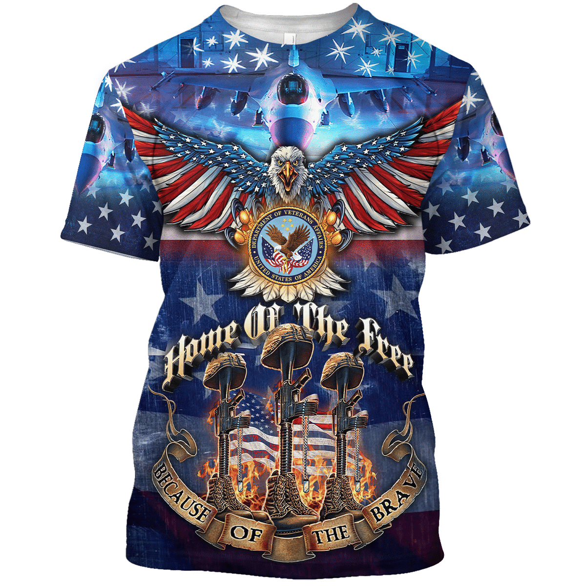 Home Of The Free Because Of The Brave - Unisex Polo Shirt - Short , Gifts for veterans
