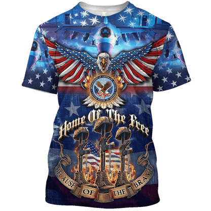 Home Of The Free Because Of The Brave - Unisex Polo Shirt - Short , Gifts for veterans
