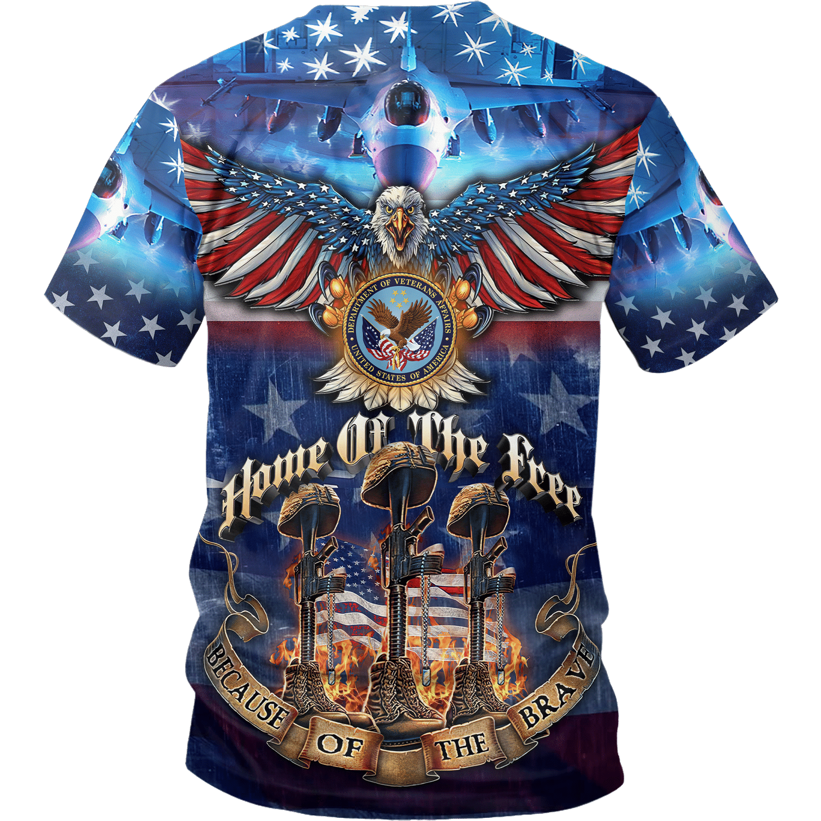 Home Of The Free Because Of The Brave - Unisex Polo Shirt - Short , Gifts for veterans