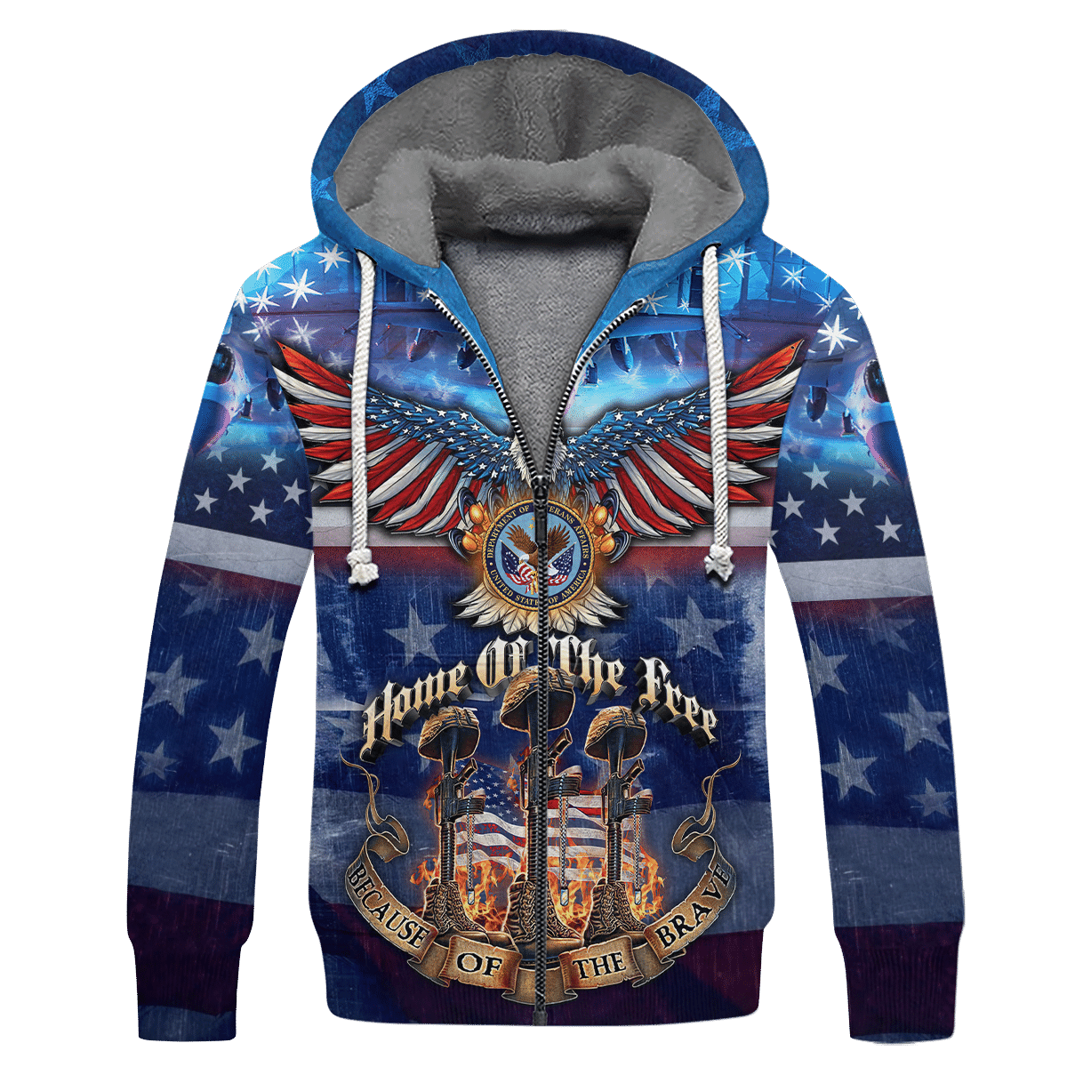 Home Of The Free Because Of The Brave - Unisex Polo Shirt - Short , Gifts for veterans