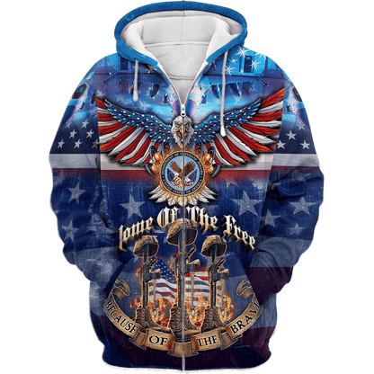Home Of The Free Because Of The Brave - Unisex Polo Shirt - Short , Gifts for veterans