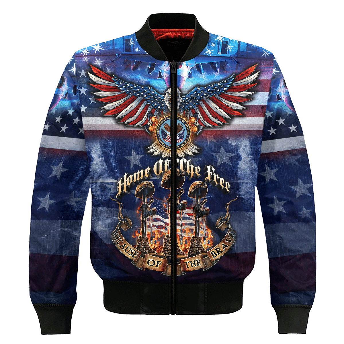 Home Of The Free Because Of The Brave - Unisex Polo Shirt - Short , Gifts for veterans
