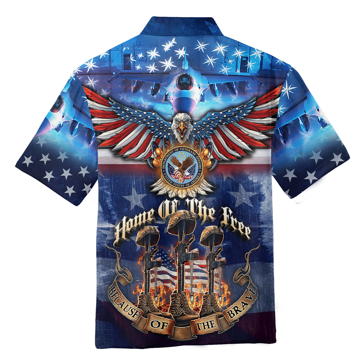 Home Of The Free Because Of The Brave - Unisex Polo Shirt - Short , Gifts for veterans