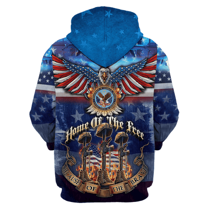 Home Of The Free Because Of The Brave - Unisex Polo Shirt - Short , Gifts for veterans