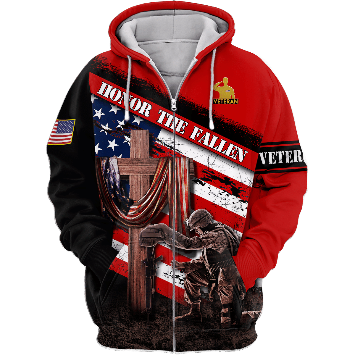 Honor The Fallen - Unisex Polo Shirt - Short , Gifts for veterans