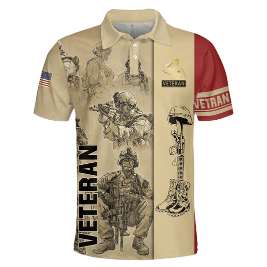 Apparel Veteran Polo Shirt - Short , Gifts for veterans