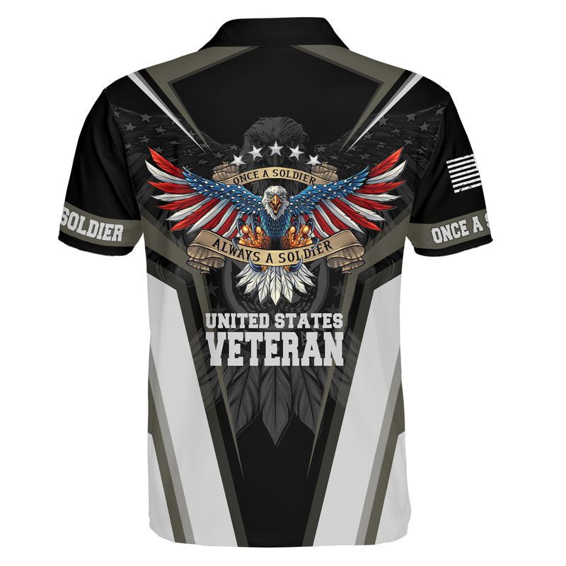 Once A Soldier Always A Soldier - Unisex Polo Shirt - Short , Gifts for veterans