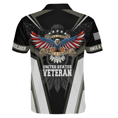 Once A Soldier Always A Soldier - Unisex Polo Shirt - Short , Gifts for veterans