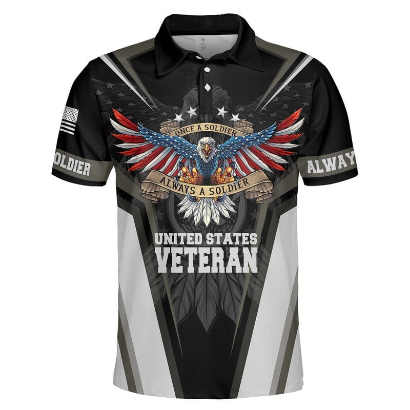 Once A Soldier Always A Soldier - Unisex Polo Shirt - Short , Gifts for veterans