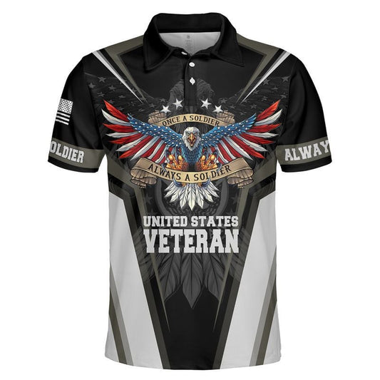Once A Soldier Always A Soldier - Unisex Polo Shirt - Short , Gifts for veterans