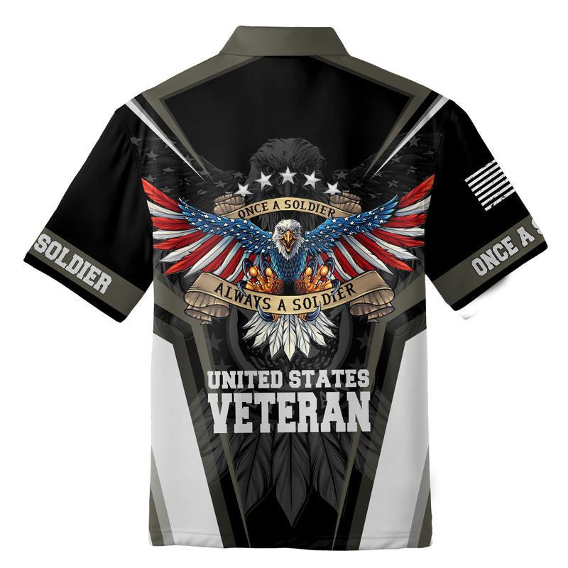 Once A Soldier Always A Soldier - Unisex Polo Shirt - Short , Gifts for veterans