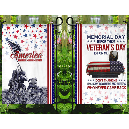 Remember - Honor - Respect - Memorial Day Flag , Gifts for veterans