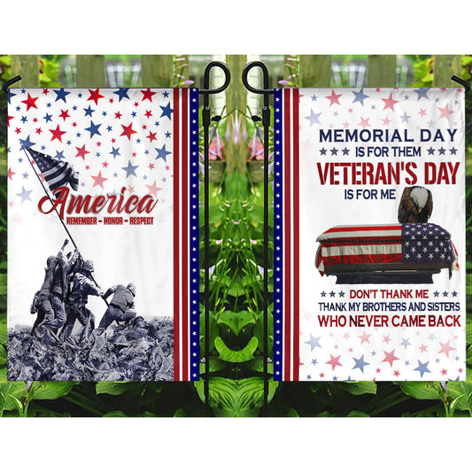 Remember - Honor - Respect - Memorial Day Flag , Gifts for veterans