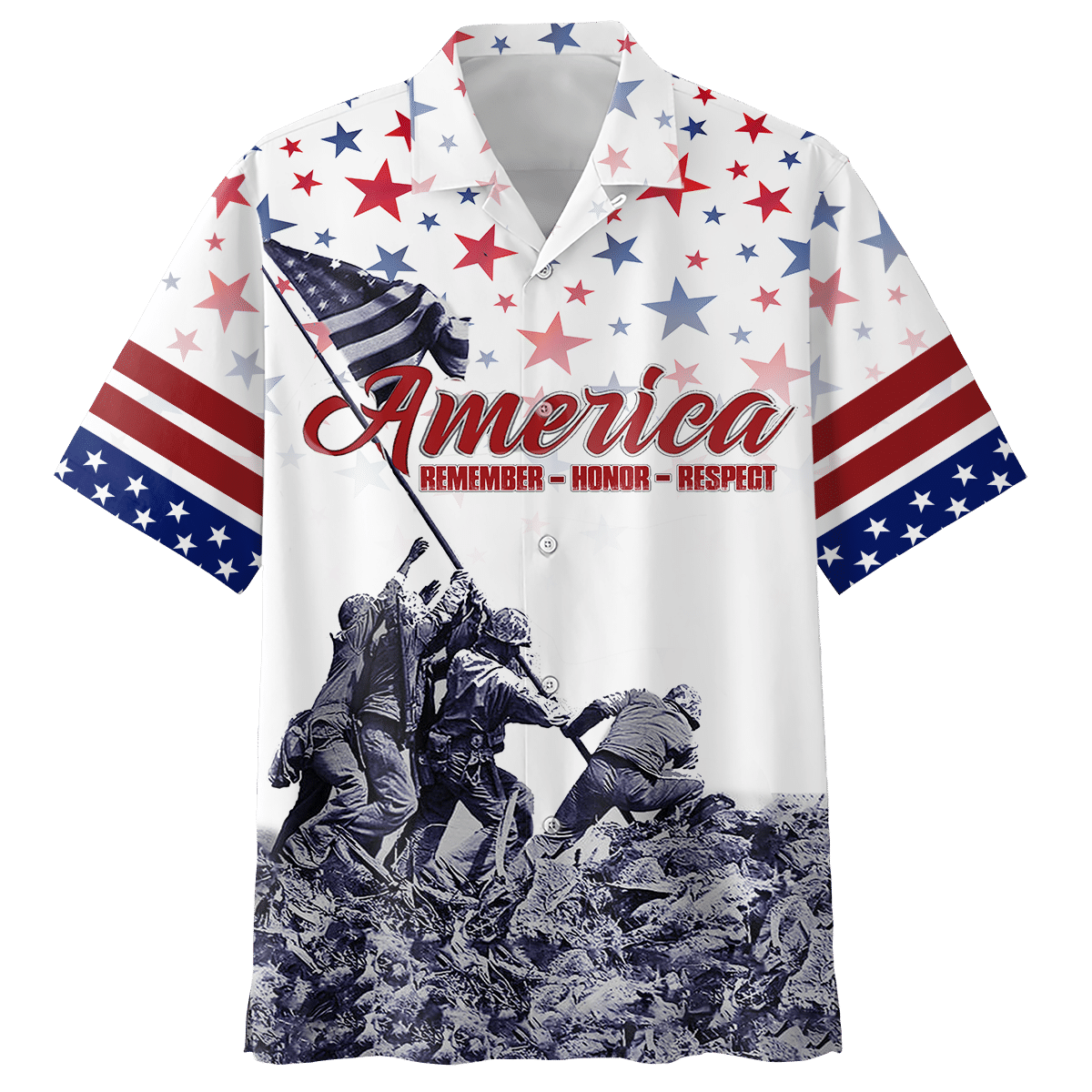 Independence Day - Unisex Hawaiian Shirt - Short , Gifts for veterans