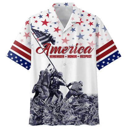 Independence Day - Unisex Hawaiian Shirt - Short , Gifts for veterans