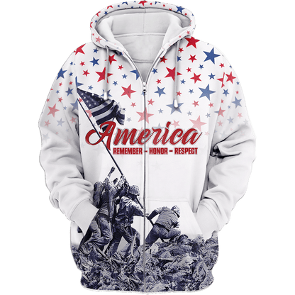 Independence Day - Unisex Hawaiian Shirt - Short , Gifts for veterans