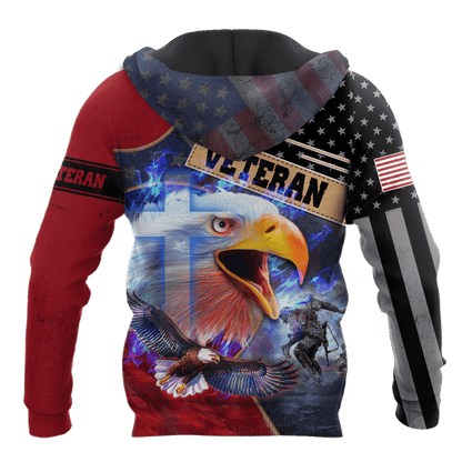 Eagle US Veteran 3D All Over Printed Unisex Shirts MH25072201 - VET , Gifts for veterans