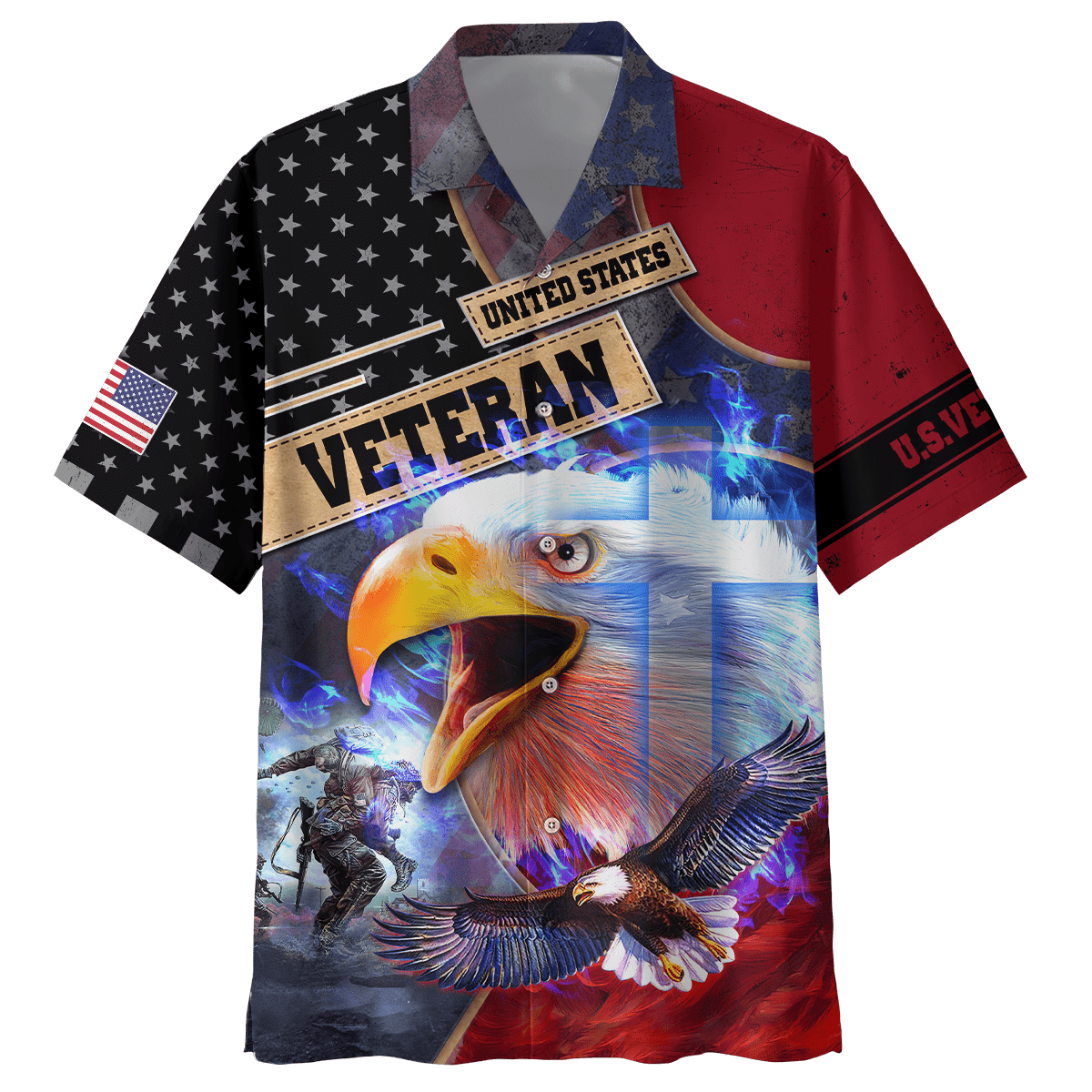 Eagle US Veteran 3D All Over Printed Unisex Shirts MH25072201 - VET , Gifts for veterans