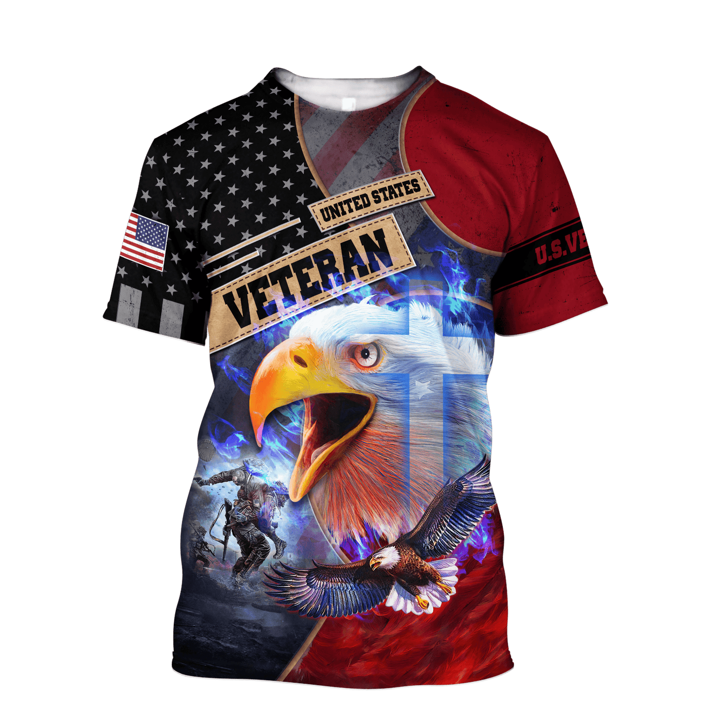 Eagle US Veteran 3D All Over Printed Unisex Shirts MH25072201 - VET , Gifts for veterans