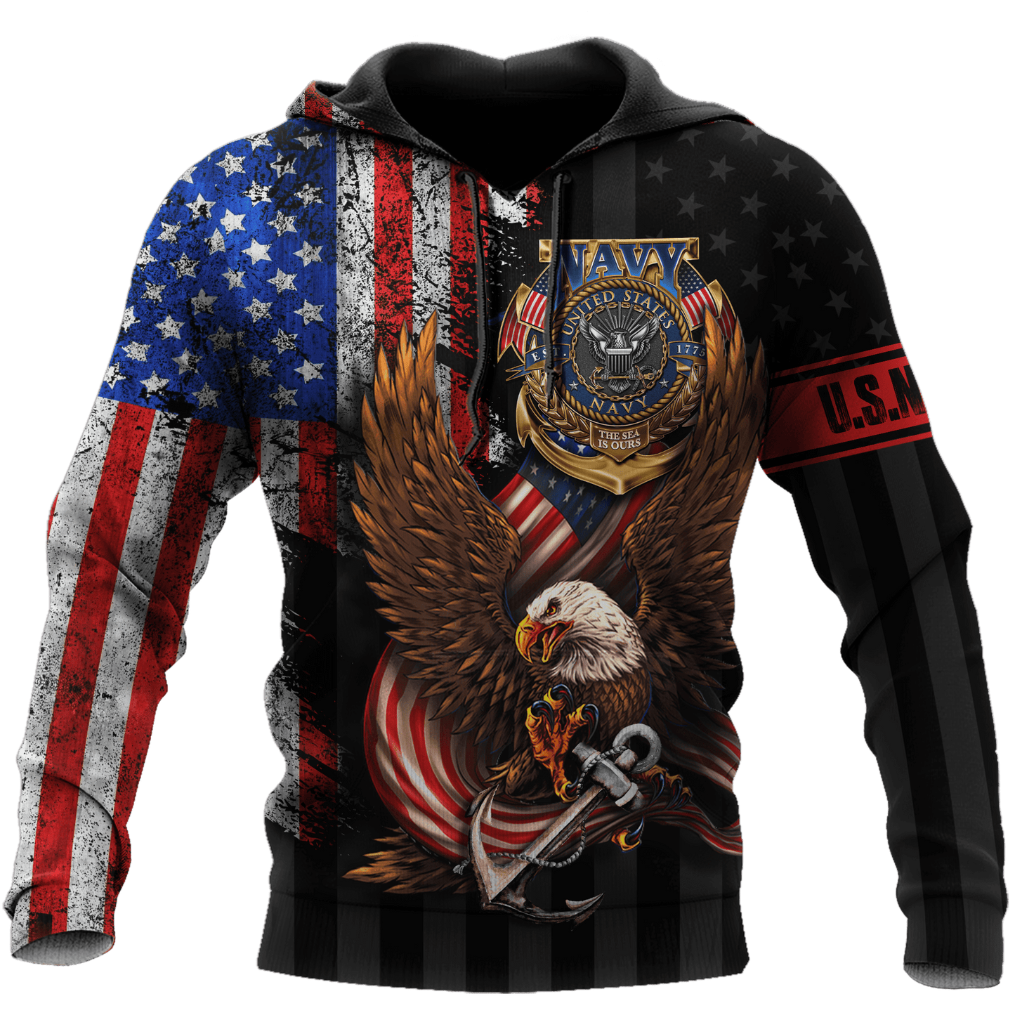 Eagle US Navy 3D All Over Printed Unisex Shirts MH26072202- NA , Gifts for veterans