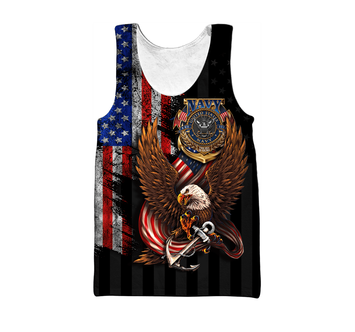 Eagle US Navy 3D All Over Printed Unisex Shirts MH26072202- NA , Gifts for veterans