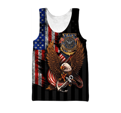 Eagle US Navy 3D All Over Printed Unisex Shirts MH26072202- NA , Gifts for veterans