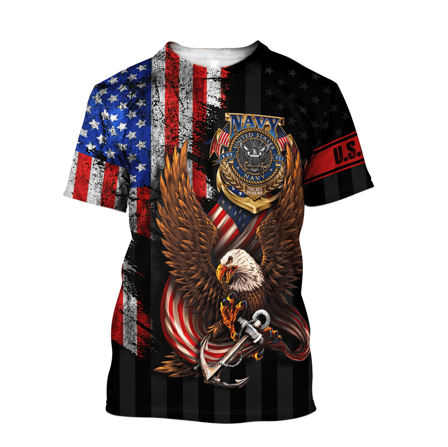 Eagle US Navy 3D All Over Printed Unisex Shirts MH26072202- NA , Gifts for veterans