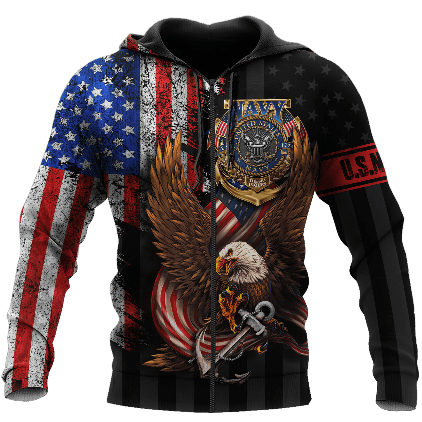 Eagle US Navy 3D All Over Printed Unisex Shirts MH26072202- NA , Gifts for veterans
