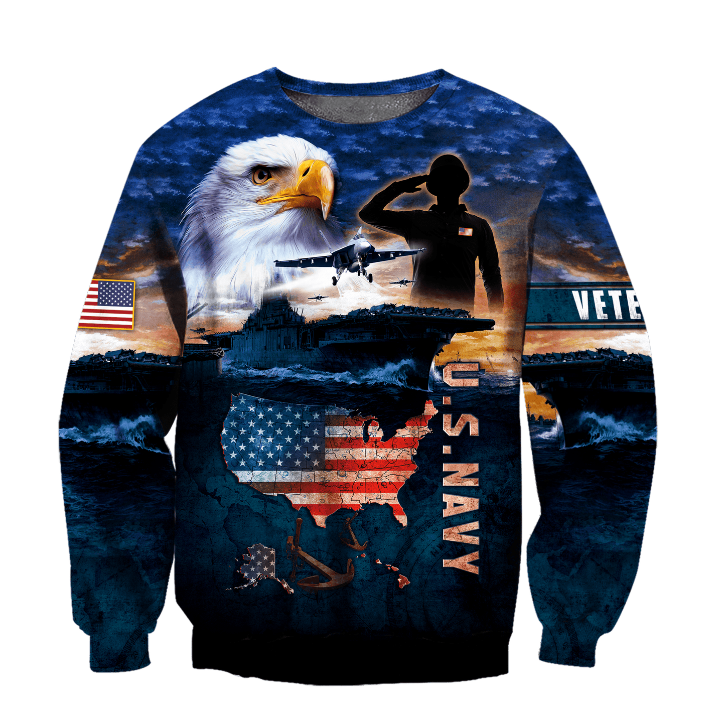 Eagle US Navy 3D All Over Printed Unisex Shirts MH29072201- NA , Gifts for veterans
