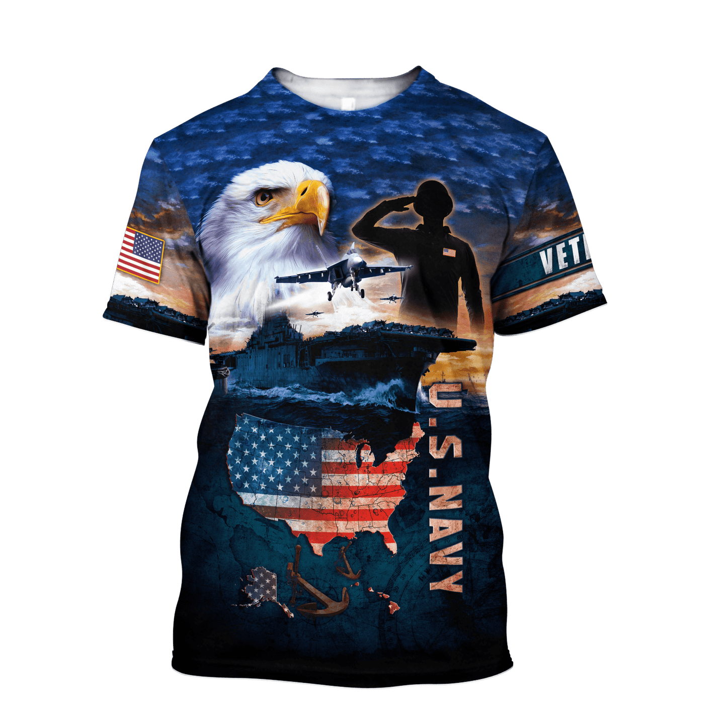 Eagle US Navy 3D All Over Printed Unisex Shirts MH29072201- NA , Gifts for veterans