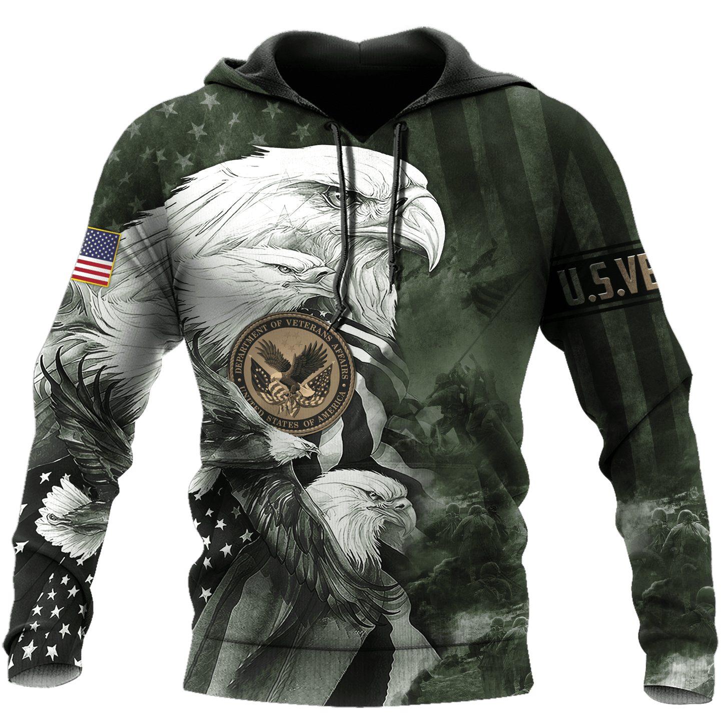 All Over Printed U.S Veteran Unisex Shirts MON25072201-VET , Gifts for veterans