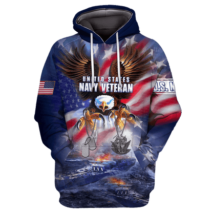 All Over Printed U.S Navy Veteran Unisex Shirts MON26072201- NA , Gifts for veterans