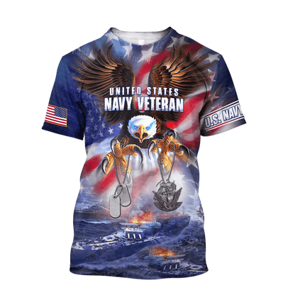 All Over Printed U.S Navy Veteran Unisex Shirts MON26072201- NA , Gifts for veterans