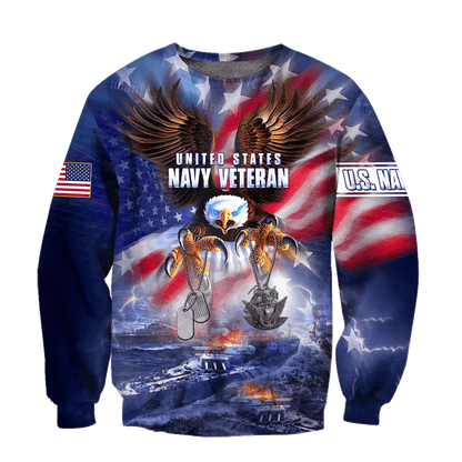 All Over Printed U.S Navy Veteran Unisex Shirts MON26072201- NA , Gifts for veterans