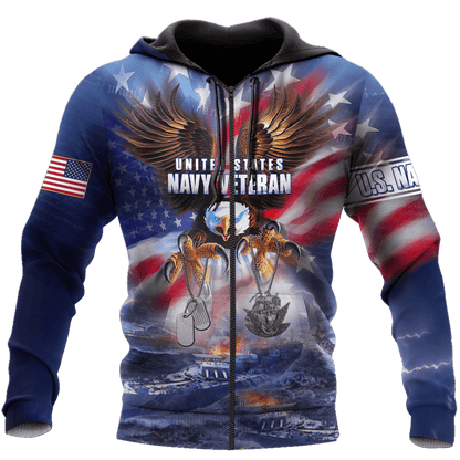 All Over Printed U.S Navy Veteran Unisex Shirts MON26072201- NA , Gifts for veterans