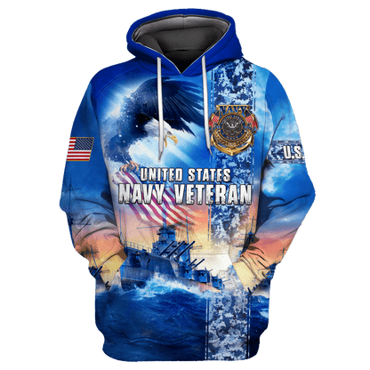 All Over Printed U.S Navy Veteran Unisex Shirts MON26072202- NA , Gifts for veterans