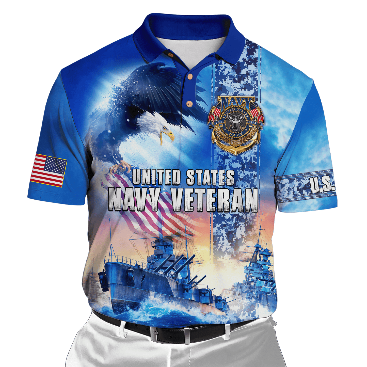 All Over Printed U.S Navy Veteran Unisex Shirts MON26072202- NA , Gifts for veterans