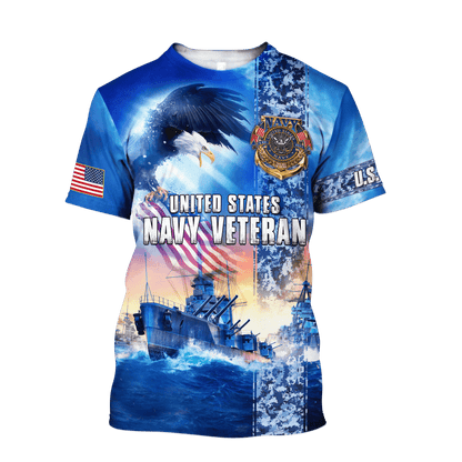 All Over Printed U.S Navy Veteran Unisex Shirts MON26072202- NA , Gifts for veterans