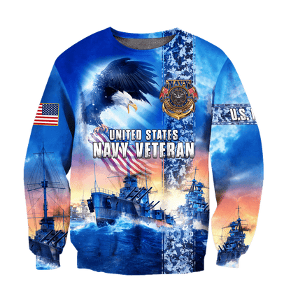 All Over Printed U.S Navy Veteran Unisex Shirts MON26072202- NA , Gifts for veterans