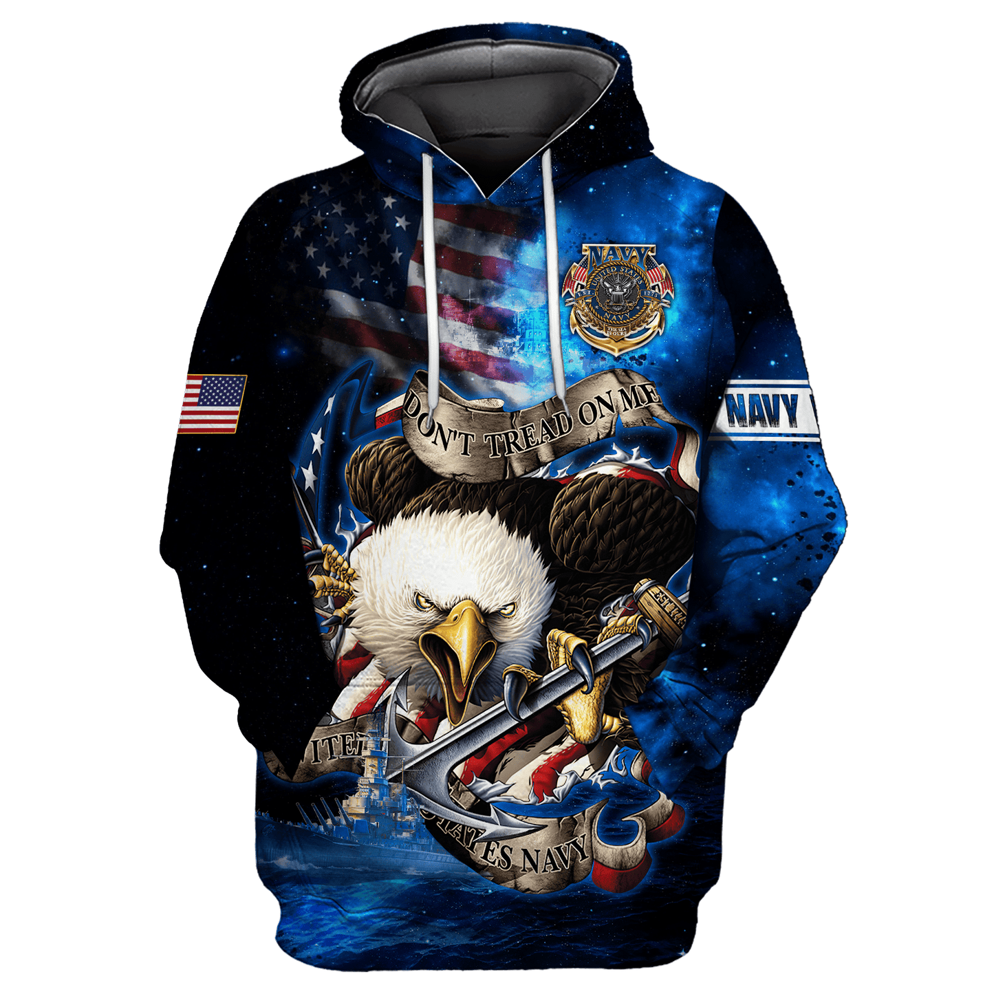 All Over Printed U.S Navy Veteran Unisex Shirts MON27072201- NA , Gifts for veterans