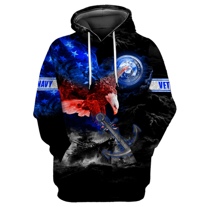 All Over Printed U.S Navy Veteran Unisex Shirts MON28072202- NA , Gifts for veterans