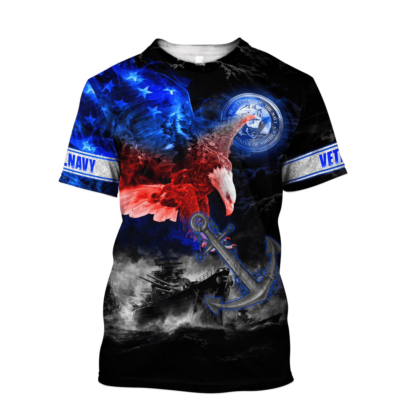 All Over Printed U.S Navy Veteran Unisex Shirts MON28072202- NA , Gifts for veterans