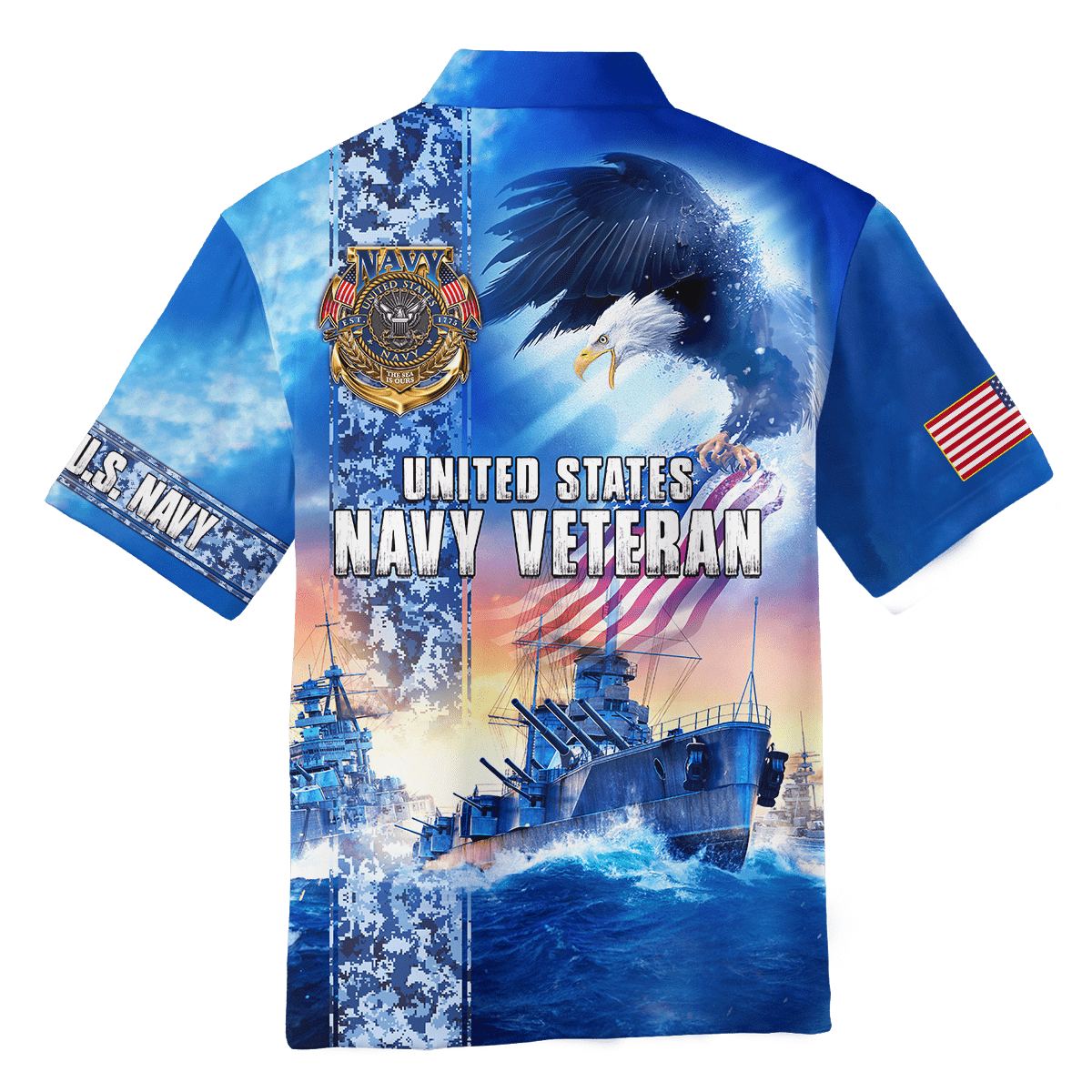 All Over Printed U.S Navy Veteran Unisex Shirts MON26072202- NA , Gifts for veterans