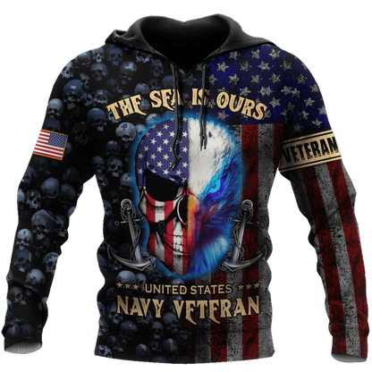 Eagle US Navy Veteran 3D All Over Printed Unisex Shirts MH02082201 - NA , Gifts for veterans