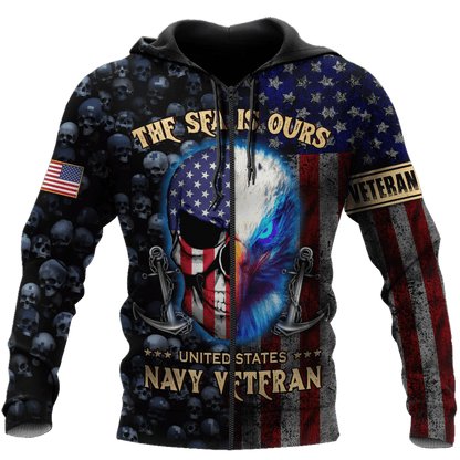 Eagle US Navy Veteran 3D All Over Printed Unisex Shirts MH02082201 - NA , Gifts for veterans