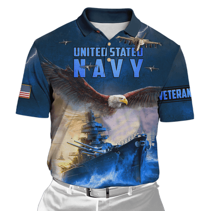 Eagle US Navy Veteran 3D All Over Printed Unisex Shirts MH02082202- NA , Gifts for veterans