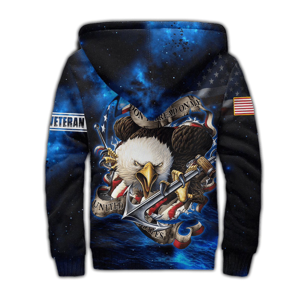 Don't Tread On Me - Veteran Zip Hoodie - MON08082201-VET , Gifts for veterans