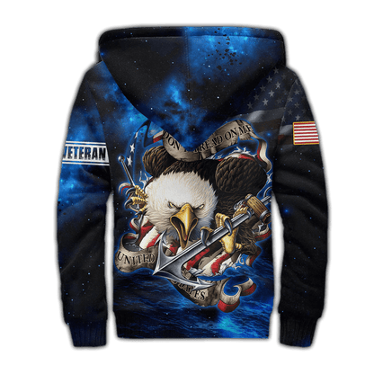 Don't Tread On Me - Veteran Zip Hoodie - MON08082201-VET , Gifts for veterans